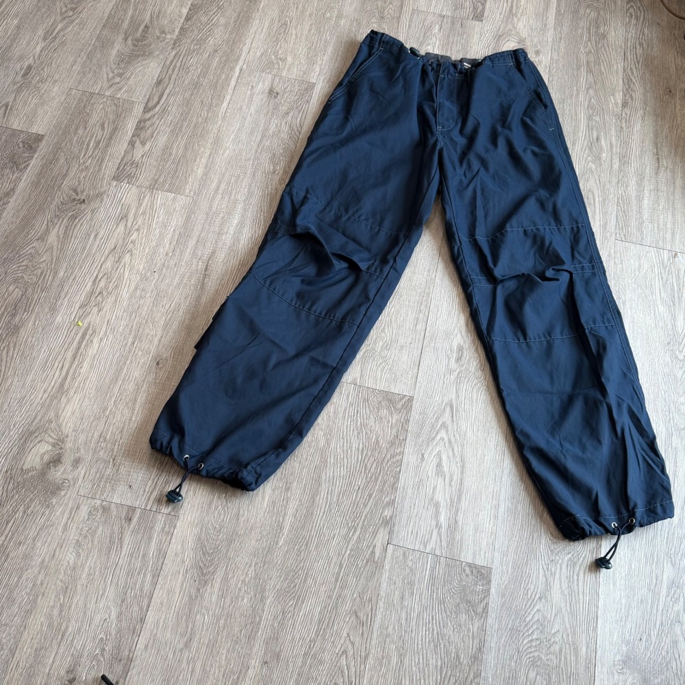 Old Navy Vintage Y2K Navy Blue Tactical Cargo Pants Bungee Techwear Mens Small